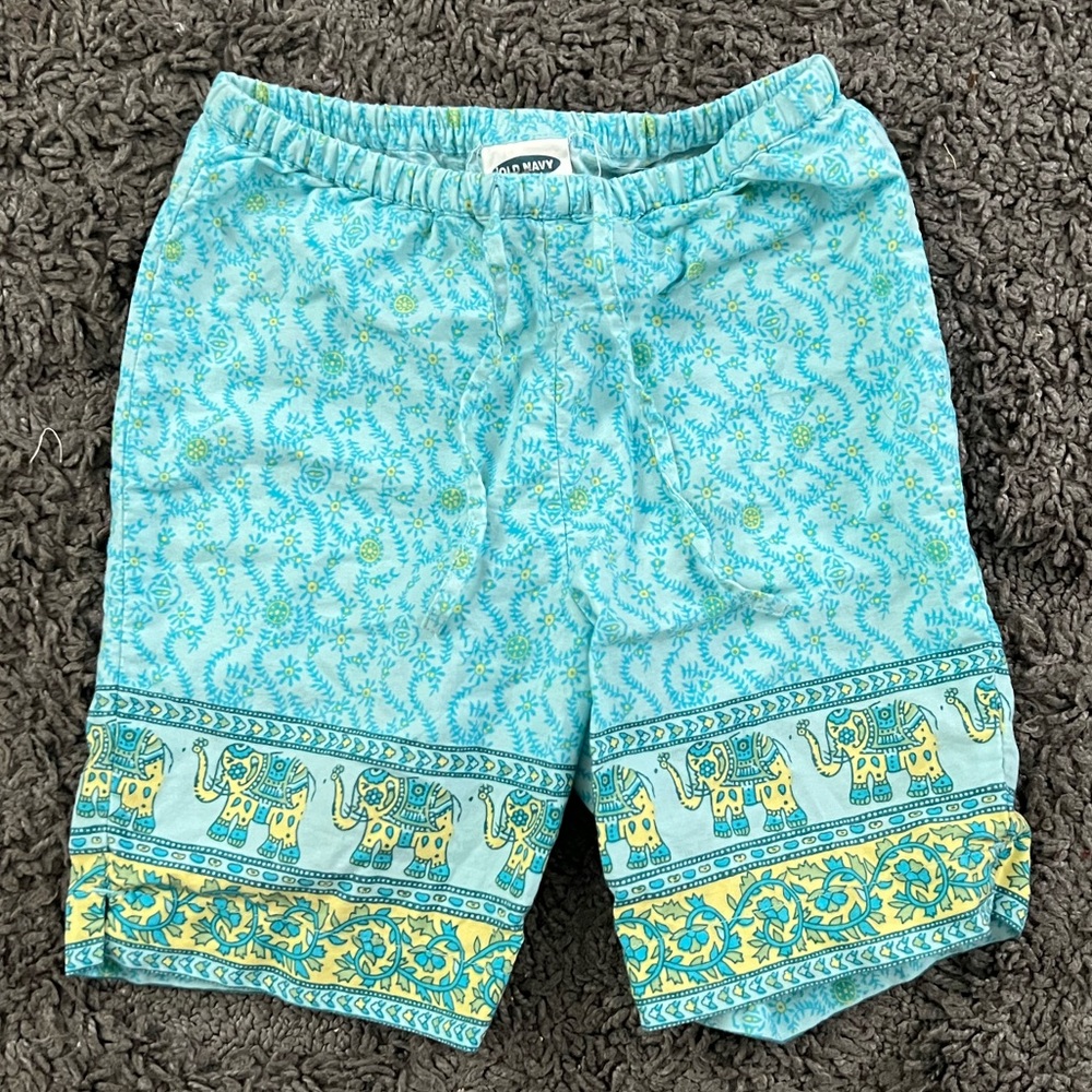 Vintage Old Navy Blue & Yellow Bohemian Baby Pants Size 6-12 Months